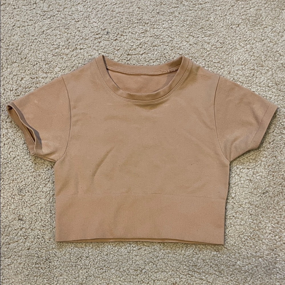 Casual Tan Women's Crop Top